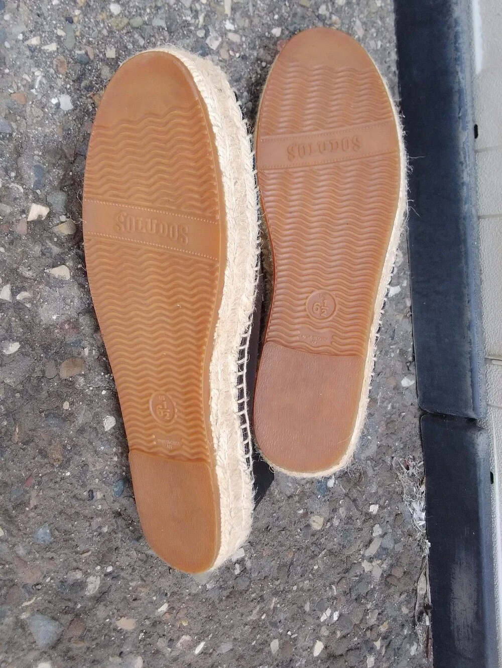 Soludos Shoe Women's Black Espadrille Slip-On Platform Anthropologie 6.5M